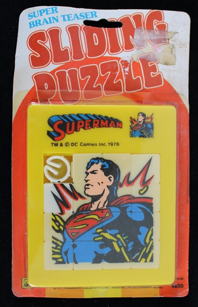 1978 Superman Sliding Puzzle In Original Packaging