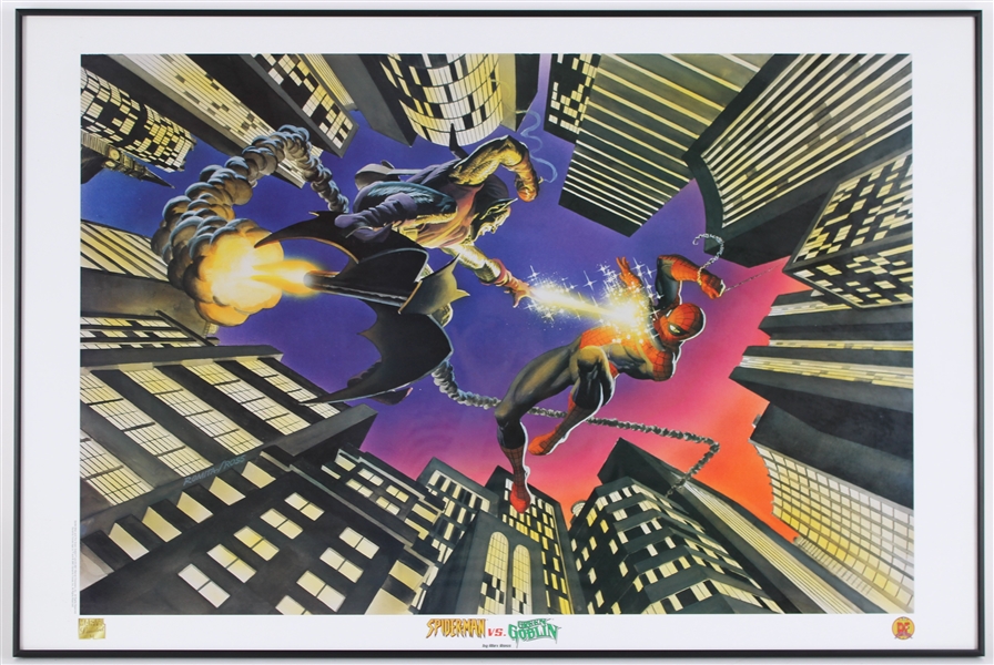 2001 Spider-Man vs Green Goblin LE Alex Ross 24x37 Framed Print 