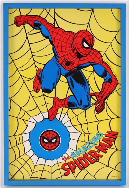 1978 The Amazing Spider-Man Marvelmania 21x2x31 Framed Super Time Inc Artwork