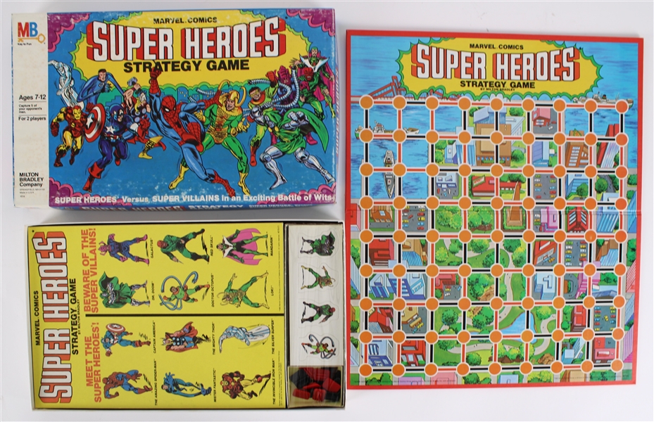 1980 Marvel Comics Super Heroes Strategy Game by Milton Bradley w/ Original 10x16 Box 