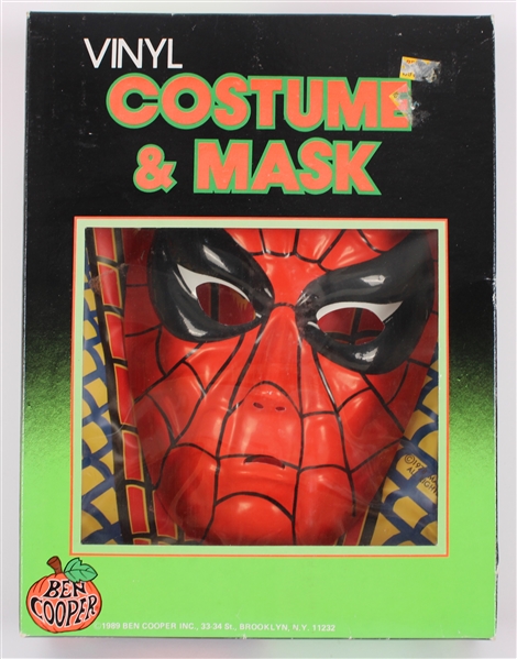 1989 Spiderman MIB Halloween Vinyl Costume & Mask by Ben Cooper