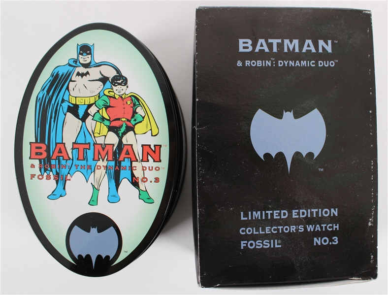 1994 Batman & Robin The Dynamic Duo MIB Fossil Watch