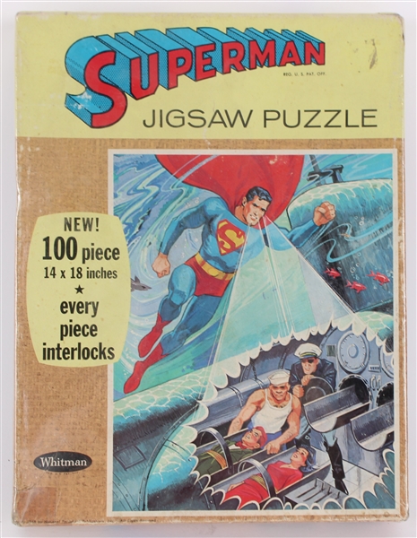 1960s Superman Jigsaw Puzzle Box by Whitman (Box Only, No Puzzle)