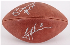 1996 Troy Aikman Neil ODonnell Cowboys/Steelers Signed ONFL Tagliabue Super Bowl XXX Football (JSA)