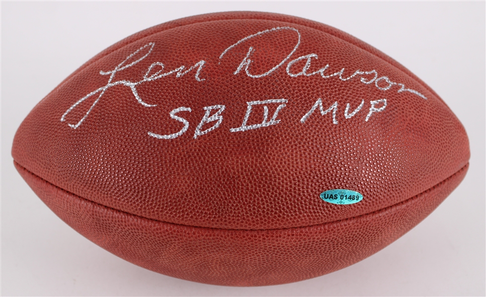 2000s Len Dawson Kansas City Chiefs Signed ONFL Rozelle Super Bowl IV Football (JSA/Upper Deck)