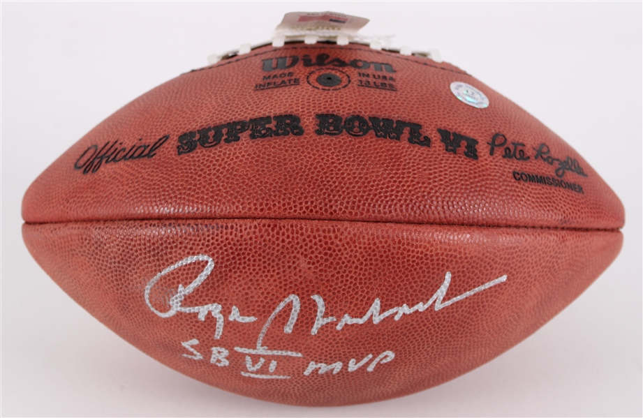 2000s Roger Staubach Dallas Cowboys Signed ONFL Rozelle Super Bowl VI Football (JSA/Player Hologram)