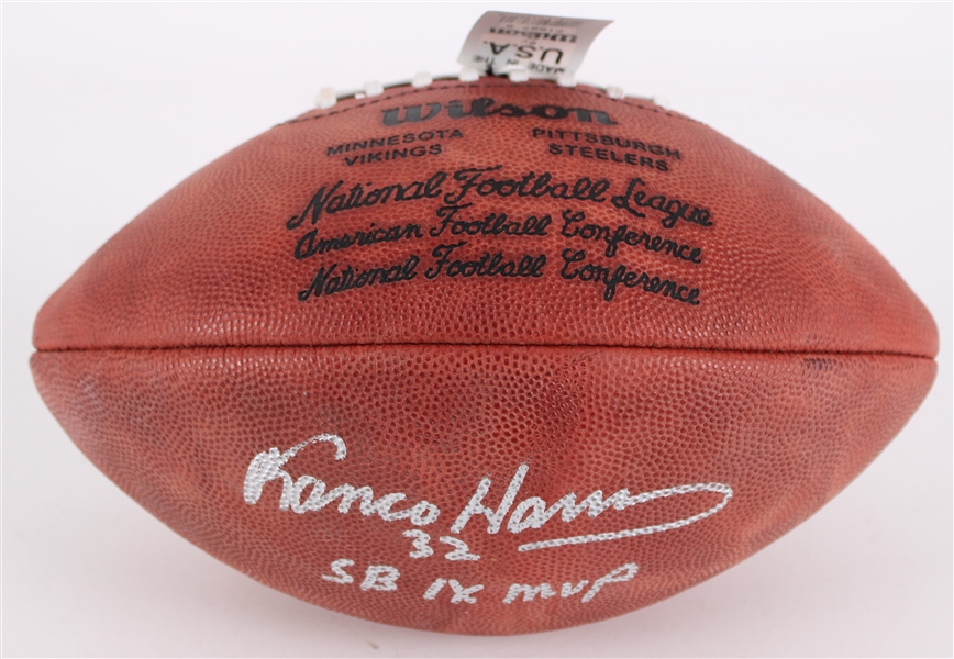 2000s Franco Harris Pittsburgh Steelers Signed ONFL Rozelle Super Bowl IX Football (JSA)