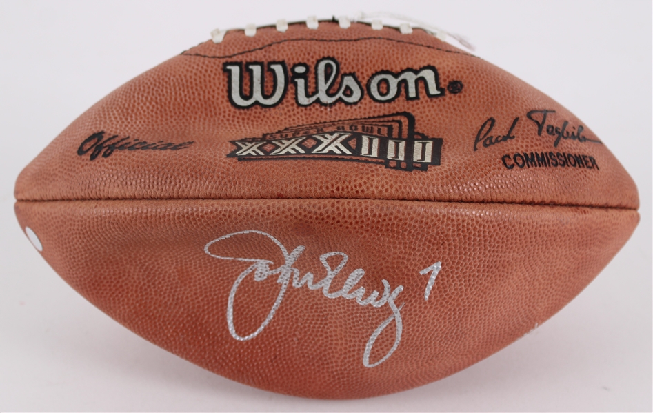 1999 John Elway Denver Broncos Signed ONFL Tagliabue Super Bowl XXXIII Football (JSA) 237/500