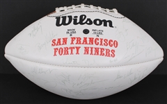 1989 San Francisco 49ers Team Signed Super Bowl XXIII Autograph Panel Football w/ 50 Signatures Including Joe Montana, Jerry Rice, Steve Young & More (JSA)