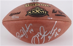 2003 Mike Alstott Brad Johnson Tampa Bay Buccaneers Signed ONFL Tagliabue Super Bowl XXXVII Football (JSA) 18/500 