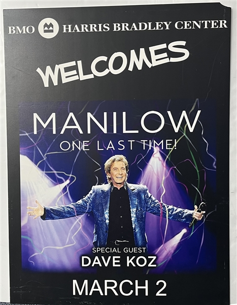 2014 Barry Manilow One Last Time Tour w/ Dave Koz 30x40 Broadside 