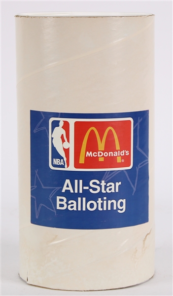 1990s McDonalds NBA All Star Balloting 10" Cylinder 