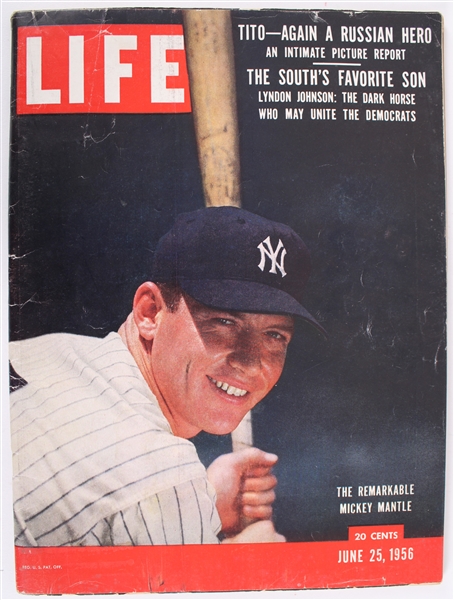 1956 Mickey Mantle NY Yankees LIFE Magazine 