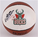 2006-12 Andrew Bogut Milwaukee Bucks Signed Mini Basketball (JSA)