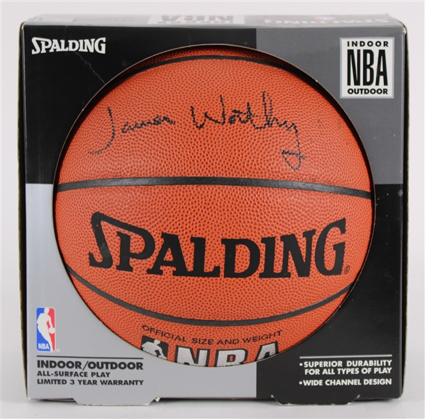 2000s James Worthy Los Angeles Lakers Signed Basketball (JSA)