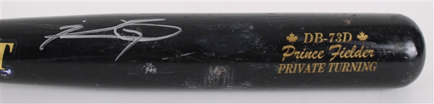 2005-11 Prince Fielder Milwaukee Brewers Signed D-Bat Professional Model Game Used Bat (MEARS LOA/JSA)