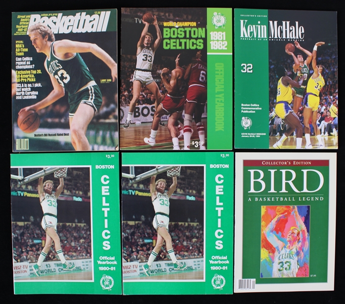 1980-94 Larry Bird Kevin McHale Boston Celtics Publication Collections - Lot of 6