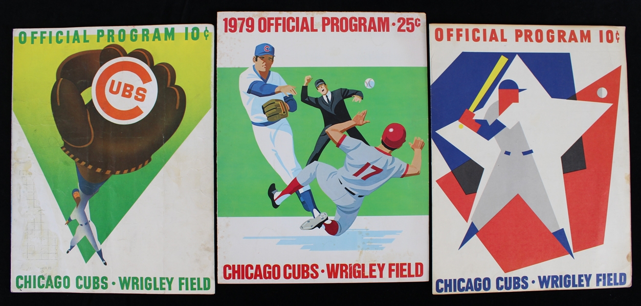 1950s-70s Chicago Cubs Programs (Lot of 3)