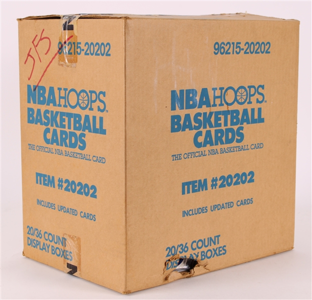 1989-90 Hoops Basketball Trading Cards - Case of 20/36 Count Unopened Display Boxes (Includes Updated Cards)