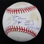 2009 Chad Gaudin New York Yankees Signed OML Selig Baseball (JSA) **207**