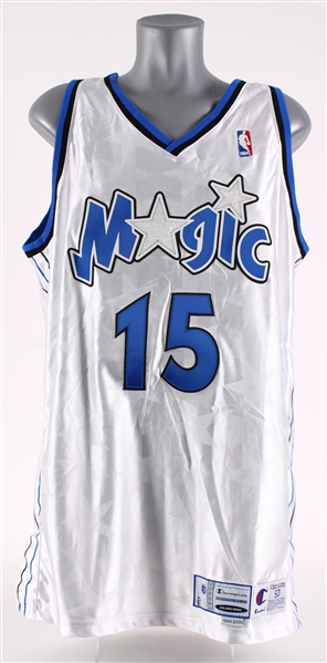 1999-2000 Matt Harpring Orlando Magic Game Worn Home Jersey (MEARS LOA / Fuji Sport Science)