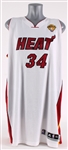 2011-12 Eddy Curry Miami Heat Game Worn Home Jersey w/ NBA Finals Patch (MEARS LOA / Fuji Sport Science)