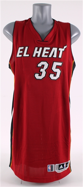 2017 Willie Reed Miami Heat El Heat Game Worn Alternate Jersey (MEARS LOA / Fuji Sport Science / NBA Letter)