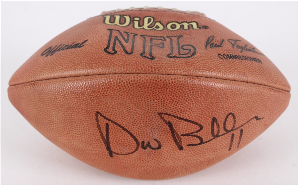 1990s Drew Bledsoe New England Patriots Clubhouse Signed ONFL Tagliabue Football