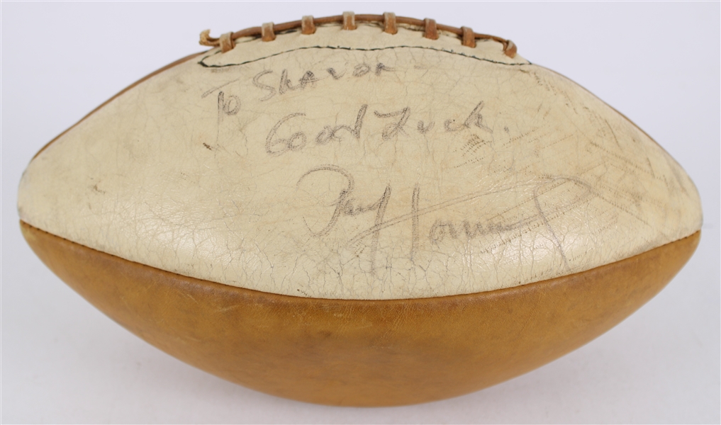 1960s Paul Hornung Green Bay Packers Signed Football (JSA)