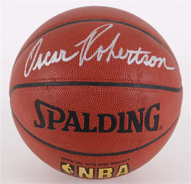 2000s Oscar Robertson Cincinnati Royals Signed Basketball (JSA)