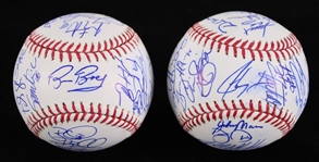 2010 San Francisco Giants Texas Rangers Team Signed World Series Baseballs - Lot of 2 (JSA / MLB Hologram)