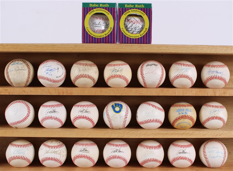 1960s-90s Signed Baseball Collection - Lot of 23