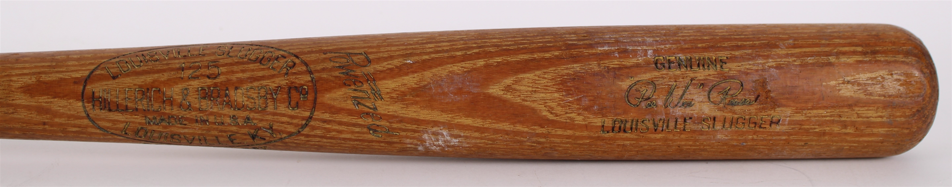 1950-58 Pee Wee Reese Brooklyn / Los Angeles Dodger H&B Louisville Slugger Professional Model Team Index Bat (MEARS LOA)