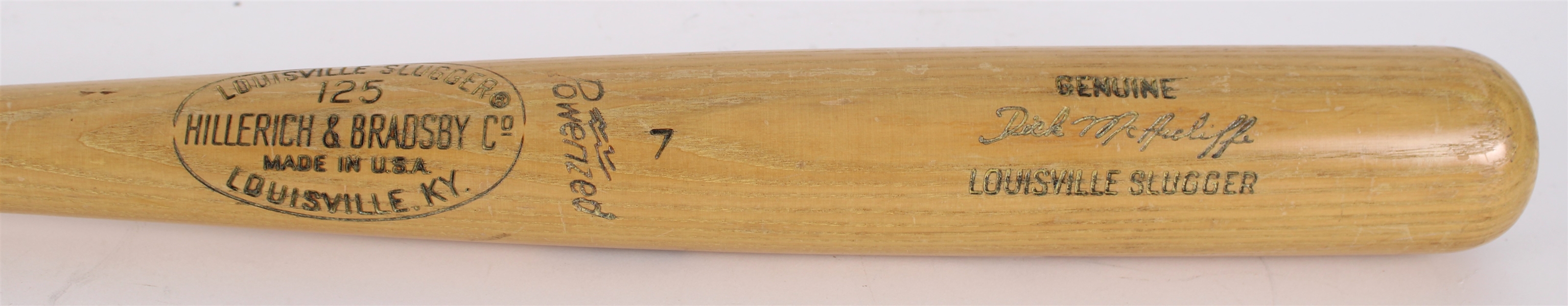 1965-68 Dick McAuliffe Detroit Tigers H&B Louisville Slugger Professional Model Game Used Bat (MEARS LOA)