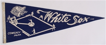 1950s Chicago White Sox Comiskey Park Full Size 29" Pennant