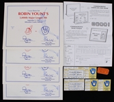 1992 Robin Yount Milwaukee Brewers 3,000th Hit Game Memorabilia Collection - Lot of 10 w/ Certificates, Ticket & Stubs