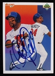 1990 Kirby Puckett Minnesota Twins Signed Upper Deck Checklist Trading Card (JSA)