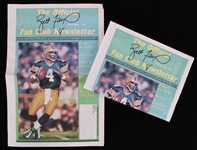 1996 Brett Favre Green Bay Packers Official Fan Club Newsletters - Lot of 2