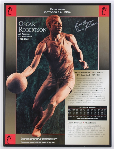 1994 Oscar Robertson Cincinnati Bearcats Signed 19" x 25" Framed Poster (JSA)