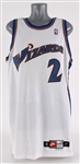 1998-99 Mitch Richmond Washington Wizards Signed Game Worn Home Jersey (MEARS A5 / JSA)