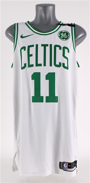 2019 Kyrie Irving Boston Celtics Playoff Jersey w/ Havlicek Memorial Band (MEARS A5)