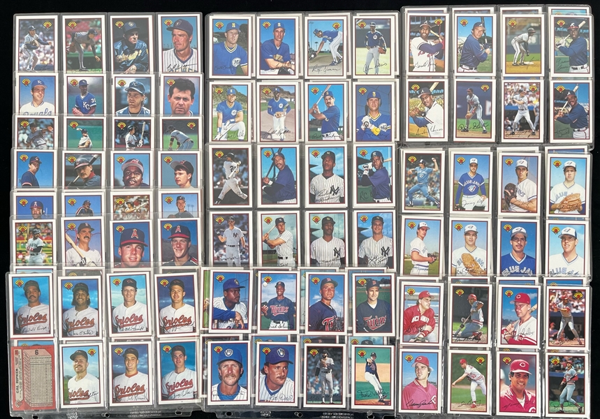 1989/90 Bowman Baseball Trading Cards Complete Sets - Lot of 2 w/ Ken Griffey Jr., Gary Sheffield, Frank Thomas, Larry Walker and Sammy Sosa Rookie Cards