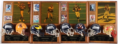 1992-2006 Danny Kanell, Phillippi Sparks & more NY Giants Signed Mini Helmet, Photo 14x20 Plaques (Lot of 4)(JSA) 