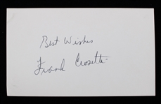 1932-1948 Frank Crosetti New York Yankees Signed Index Card (JSA)