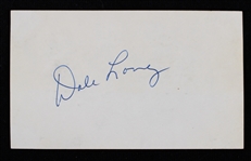 1951-1963 Dale Long Pittsburgh Pirates Signed Index Card (JSA)