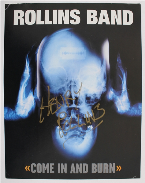 1997 Henry Rollins Come in and Burn Signed 8x10 Album Promo (JSA)