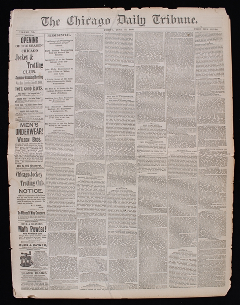 1880 (June 18) Chicago Daily Tribune Newspaper 