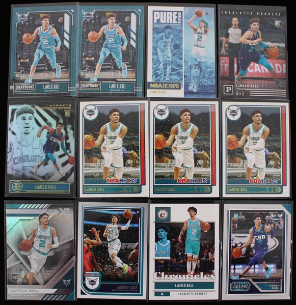 2020-22 LaMelo Ball Charlotte Hornets Basketball Trading Cards - Lot of 12