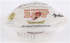 1994 Jerry Rice San Francisco 49ers Signed NFL Career Touchdown Record Commemorative Football (JSA)