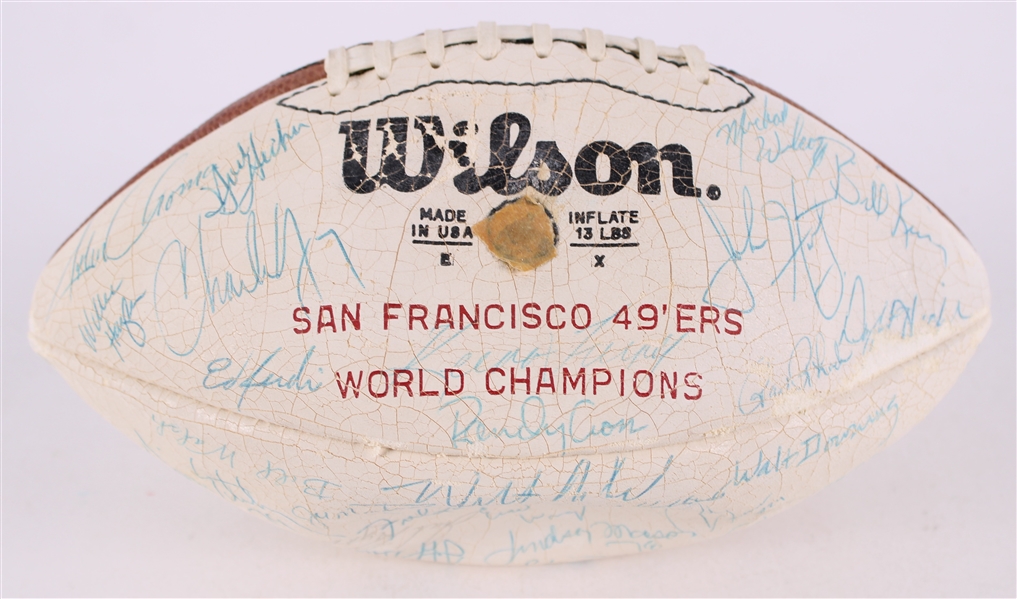 1981 San Francisco 49ers Super Bowl XVI Champions Signed ONFL Rozelle Autograph Panel Football w/ 40+ Signatures Including Joe Montana, Bill Walsh, Ronnie Lott & More (JSA)
